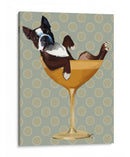 Boston Terrier En Copa De Cóctel - Fab Funky | Cuadro decorativo de Canvas Lab
