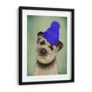Border Terrier Con Blue Bobble Hat - Fab Funky | Cuadro decorativo de Canvas Lab