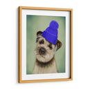 Border Terrier Con Blue Bobble Hat - Fab Funky | Cuadro decorativo de Canvas Lab
