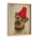 Terrier Fronterizo Con Sombrero De Bobble Rojo - Fab Funky | Cuadro decorativo de Canvas Lab