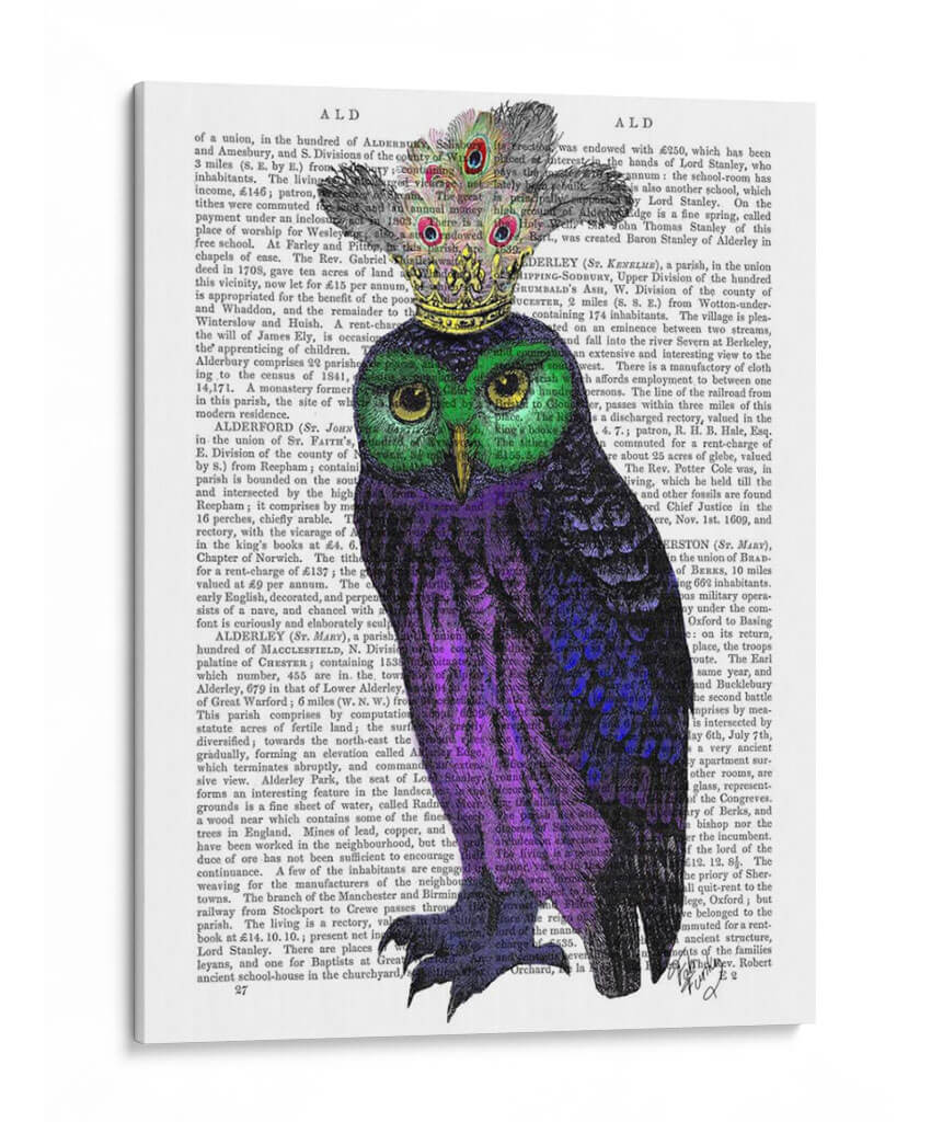 Búho Púrpura - Fab Funky | Cuadro decorativo de Canvas Lab