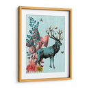 Ciervos Turquesa En El Bosque De Hongos - Fab Funky | Cuadro decorativo de Canvas Lab