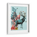 Ciervos Turquesa En El Bosque De Hongos - Fab Funky | Cuadro decorativo de Canvas Lab