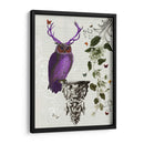 Búho Púrpura Con Astas - Fab Funky | Cuadro decorativo de Canvas Lab