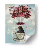 Blackbird En Taza De Té - Fab Funky | Cuadro decorativo de Canvas Lab