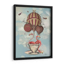 Flamencos En Taza De Té - Fab Funky | Cuadro decorativo de Canvas Lab