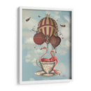 Flamencos En Taza De Té - Fab Funky | Cuadro decorativo de Canvas Lab