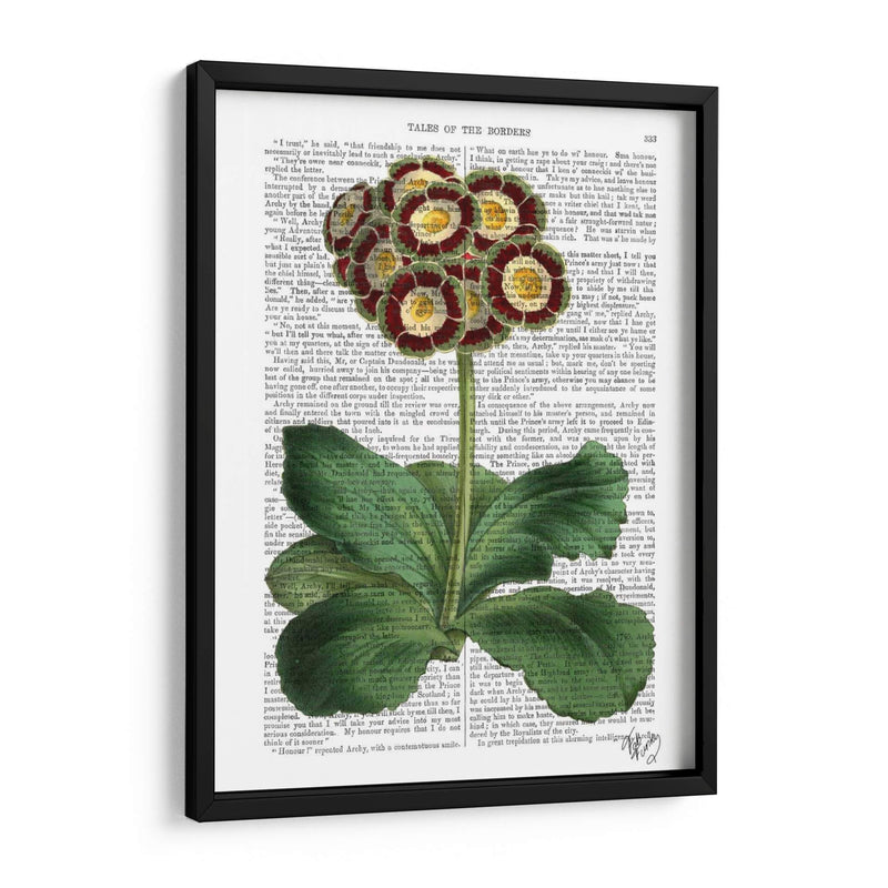 Primula Auricula Rojo - Fab Funky | Cuadro decorativo de Canvas Lab