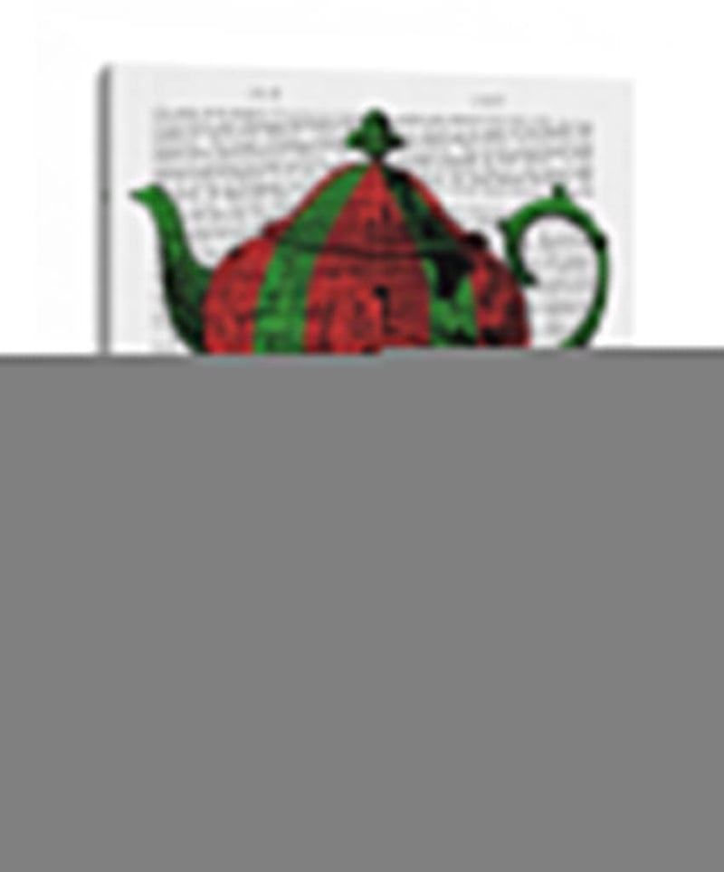 Tetera Voladora 2 Roja Y Verde. - Fab Funky | Cuadro decorativo de Canvas Lab