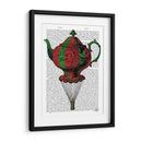 Tetera Voladora 2 Roja Y Verde. - Fab Funky | Cuadro decorativo de Canvas Lab