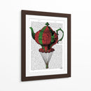Tetera Voladora 2 Roja Y Verde. - Fab Funky | Cuadro decorativo de Canvas Lab