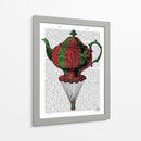 Tetera Voladora 2 Roja Y Verde. - Fab Funky | Cuadro decorativo de Canvas Lab