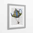 Tetera Voladora 3 Azul Y Amarillo. - Fab Funky | Cuadro decorativo de Canvas Lab