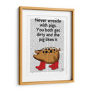 Nunca Luches Con Cerdos - Fab Funky | Cuadro decorativo de Canvas Lab