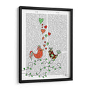 Ilustración De Pájaros De Amor - Fab Funky | Cuadro decorativo de Canvas Lab