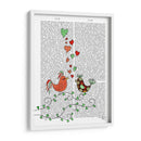 Ilustración De Pájaros De Amor - Fab Funky | Cuadro decorativo de Canvas Lab