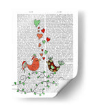 Ilustración De Pájaros De Amor - Fab Funky | Cuadro decorativo de Canvas Lab