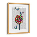 Botón Árbol Y Aves Azul - Fab Funky | Cuadro decorativo de Canvas Lab