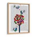 Botón Árbol Y Aves Azul - Fab Funky | Cuadro decorativo de Canvas Lab