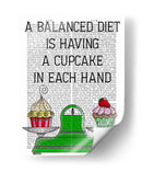 Una Ilustración De Dieta Equilibrada - Fab Funky | Cuadro decorativo de Canvas Lab