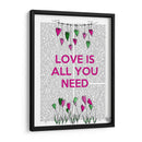 El Amor Es Todo Lo Que Necesitas Ilustración - Fab Funky | Cuadro decorativo de Canvas Lab