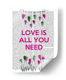 El Amor Es Todo Lo Que Necesitas Ilustración - Fab Funky | Cuadro decorativo de Canvas Lab