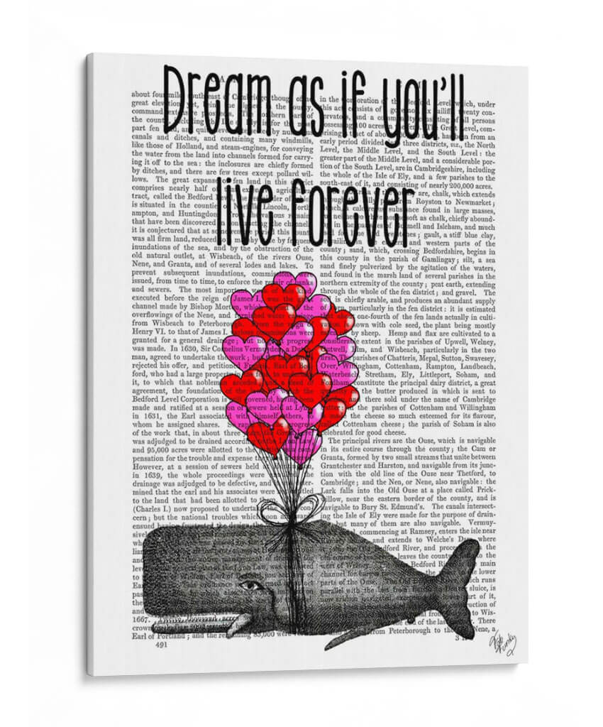 Sueña Como Si Vivas Para Siempre - Fab Funky | Cuadro decorativo de Canvas Lab