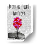 Sueña Como Si Vivas Para Siempre - Fab Funky | Cuadro decorativo de Canvas Lab