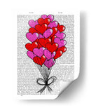 Ilustración De Globo Del Corazón De San Valentín - Fab Funky | Cuadro decorativo de Canvas Lab