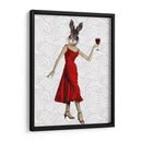 Conejo En Vestido Rojo - Fab Funky | Cuadro decorativo de Canvas Lab