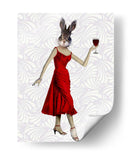 Conejo En Vestido Rojo - Fab Funky | Cuadro decorativo de Canvas Lab