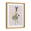 Conejo En Vestido Blanco Negro - Fab Funky | Cuadro decorativo de Canvas Lab