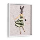 Conejo En Vestido Blanco Negro - Fab Funky | Cuadro decorativo de Canvas Lab