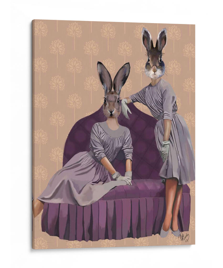Conejos En Morado - Fab Funky | Cuadro decorativo de Canvas Lab