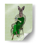 Lady Bella Conejo Tomando Té - Fab Funky | Cuadro decorativo de Canvas Lab