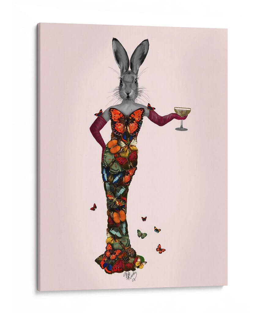 Vestido De Mariposa De Conejo - Fab Funky | Cuadro decorativo de Canvas Lab