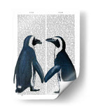 Pingüinos En El Amor Periódico - Fab Funky | Cuadro decorativo de Canvas Lab