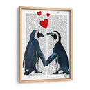 Pingüinos Con Corazones De Amor - Fab Funky | Cuadro decorativo de Canvas Lab