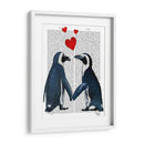 Pingüinos Con Corazones De Amor - Fab Funky | Cuadro decorativo de Canvas Lab