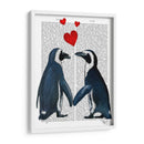Pingüinos Con Corazones De Amor - Fab Funky | Cuadro decorativo de Canvas Lab