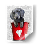 Cubos De Amor Dachshund Puppy - Fab Funky | Cuadro decorativo de Canvas Lab