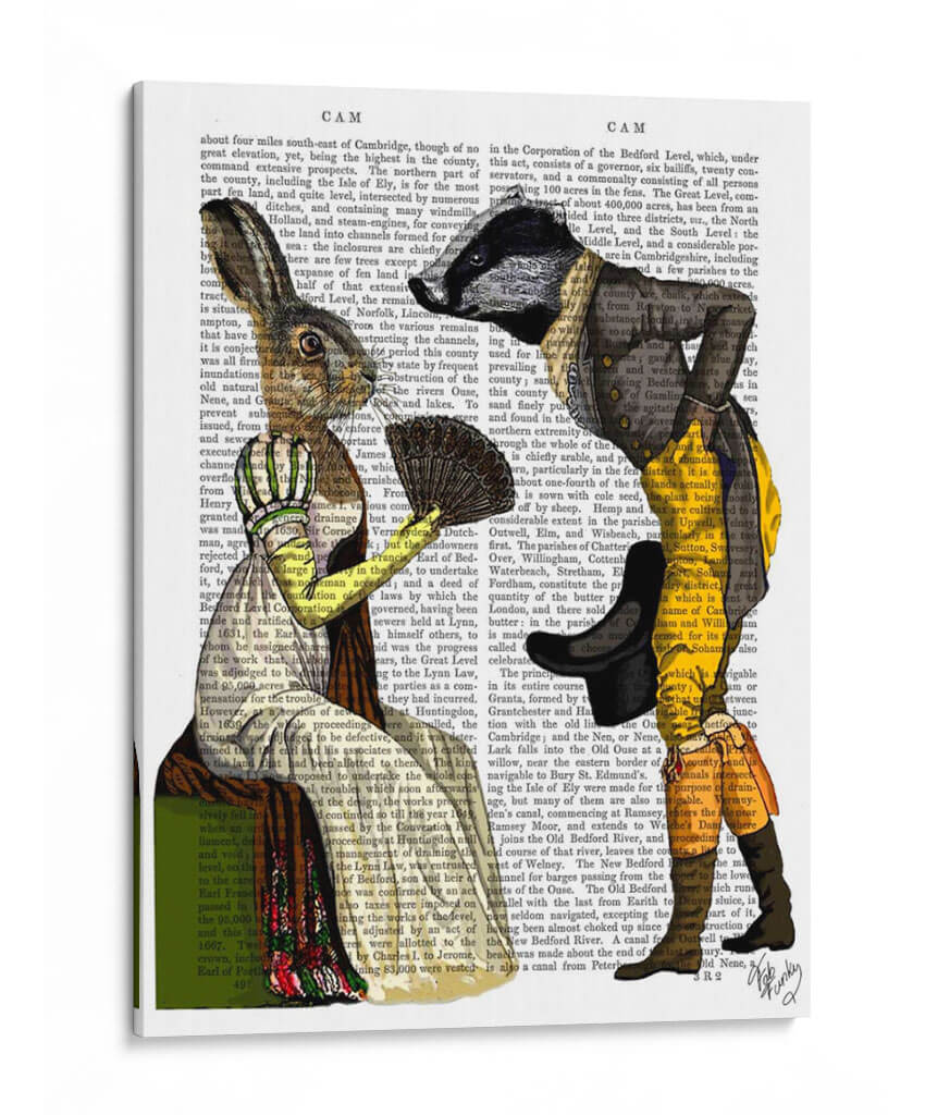 Look Of Love Regency Badger Y Hare Par - Fab Funky | Cuadro decorativo de Canvas Lab