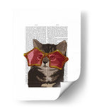 Gatito En Gafas De Sol Star - Fab Funky | Cuadro decorativo de Canvas Lab