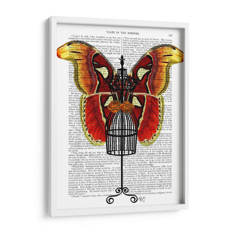 Maniquí Rojo Y Mariposa Amarilla - Fab Funky | Cuadro decorativo de Canvas Lab