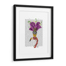 Mardi Gras Flamingo Retrato - Fab Funky | Cuadro decorativo de Canvas Lab