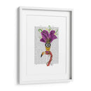 Mardi Gras Flamingo Retrato - Fab Funky | Cuadro decorativo de Canvas Lab