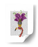 Mardi Gras Flamingo Retrato - Fab Funky | Cuadro decorativo de Canvas Lab