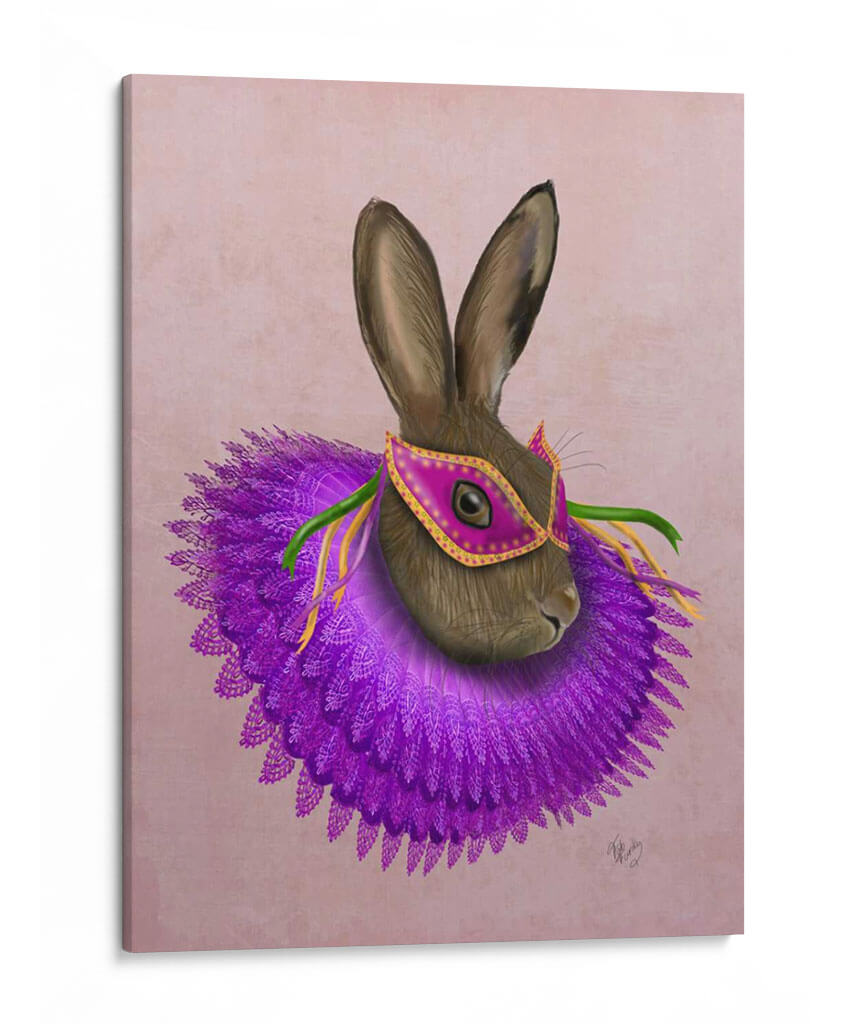 Mardi Gras Hare - Fab Funky | Cuadro decorativo de Canvas Lab
