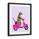 Meerkat En Rosa Ciclomotor - Fab Funky | Cuadro decorativo de Canvas Lab