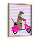 Meerkat En Rosa Ciclomotor - Fab Funky | Cuadro decorativo de Canvas Lab